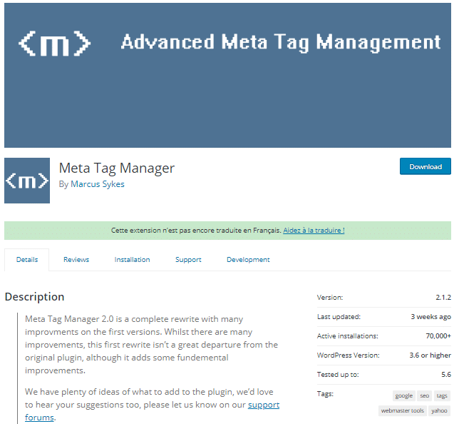 Meta Tag Manager