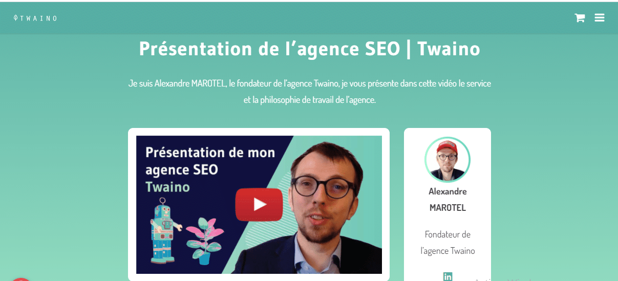 Presentation de l agence seo twaino