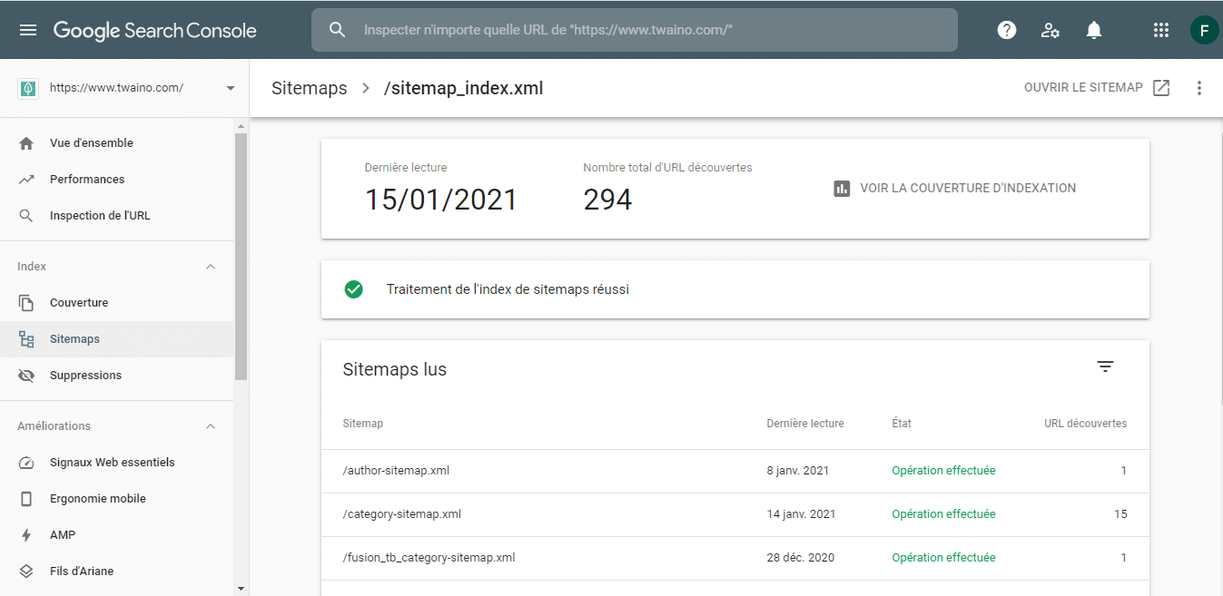 Google Search Console Sitemaps