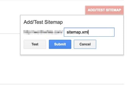 Add test sitemap