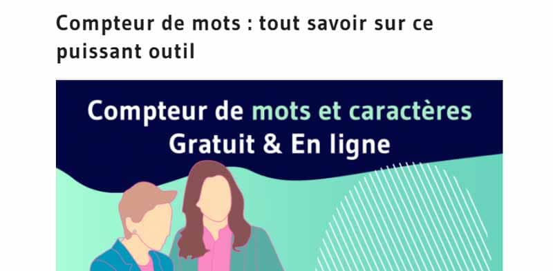 compteur de mots et caractere gratuits en ligne