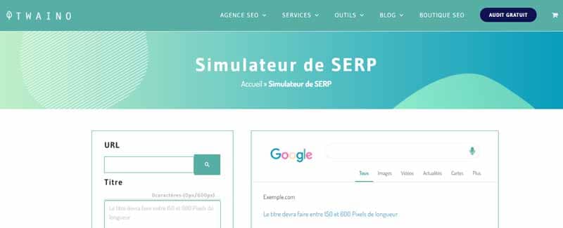 Simulateur SERP