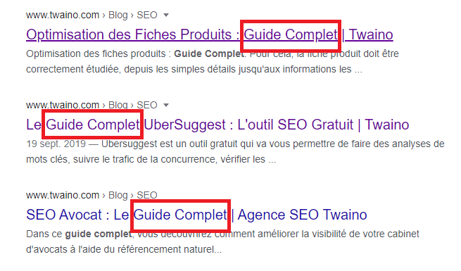 Sujet de recherche contenant guide complet