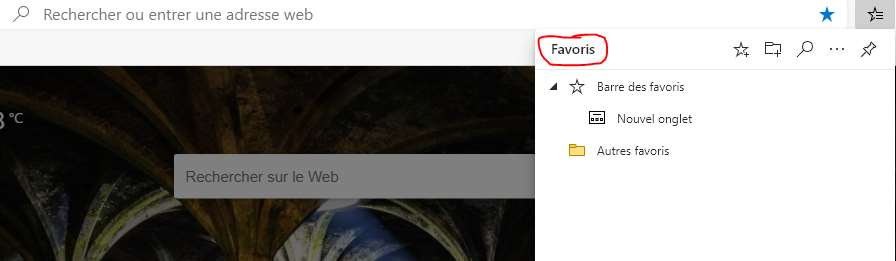 Stocker des pages dans le navigateur Windows In