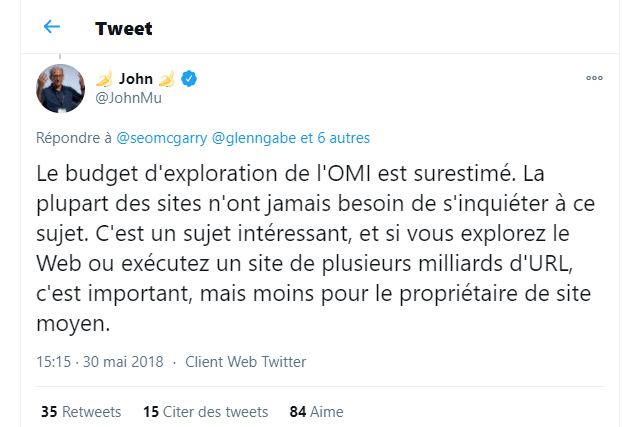Tweet john Mueller