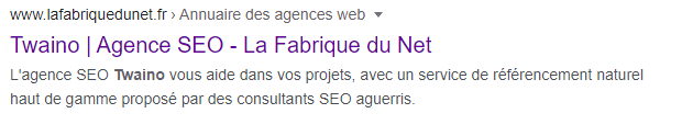 Google Twaino agence seo la fabique du net