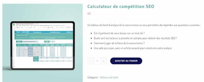 Calculateur de competition SEO