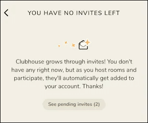 You have no invites left