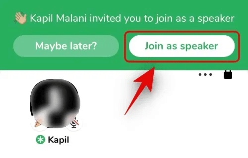 Join as speaker