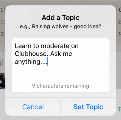 Add a topic