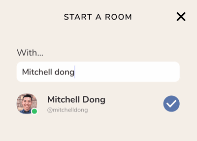 Start a room with Mitchell Dong