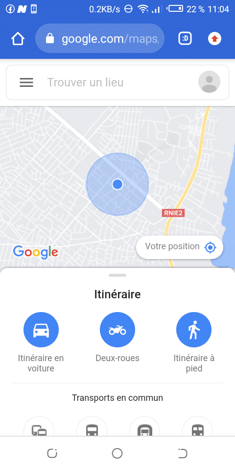 Google maps itineraire