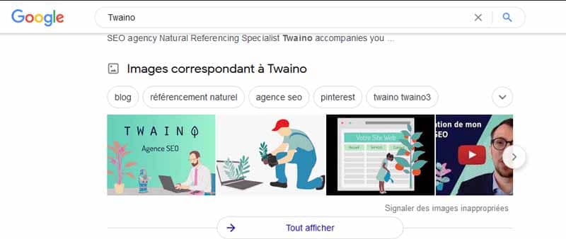 Images correspondantes a Twaino