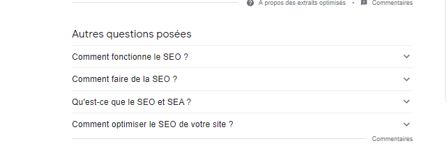 Autres questions posees