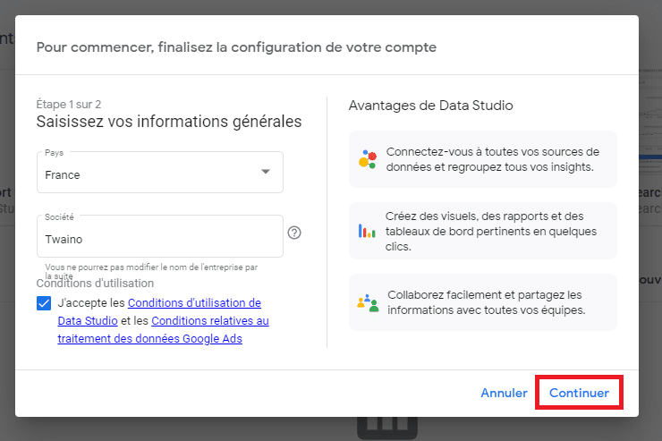 Finalisez la configuration de votre compte (1)