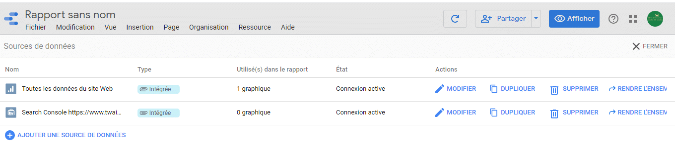 Le nombre de sources passe a 2