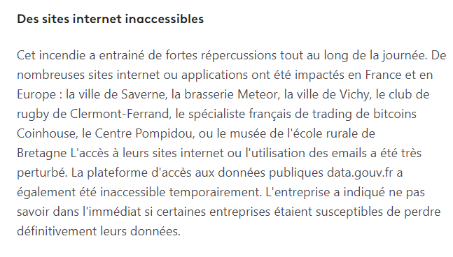 Des sites internet inaccessibles