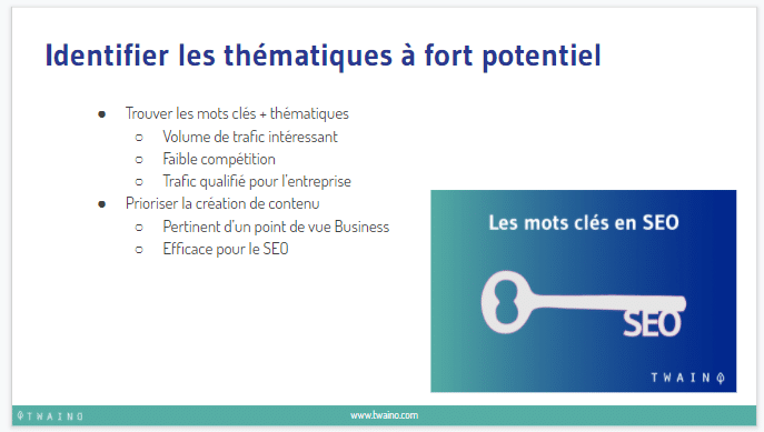 Identier les thematiques a fort potentiel