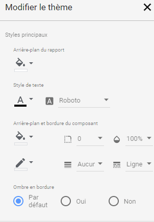 Modifier le theme