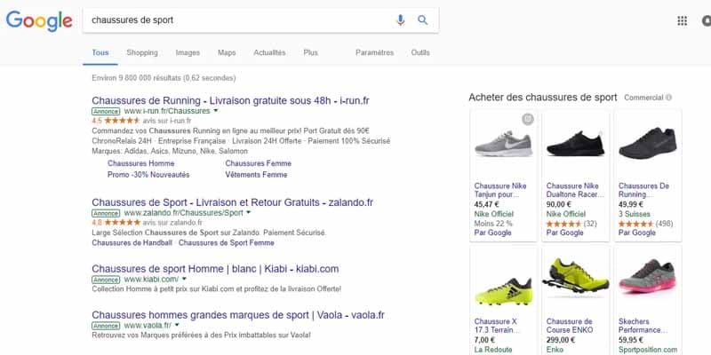 Recherche chaussures de sport