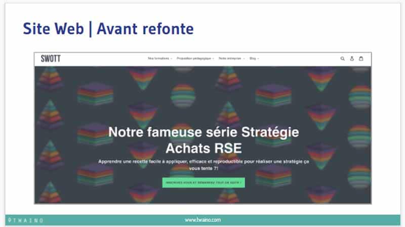 Site web avant refonte