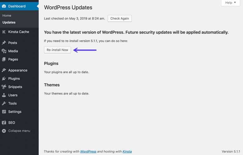 wordPress Updates