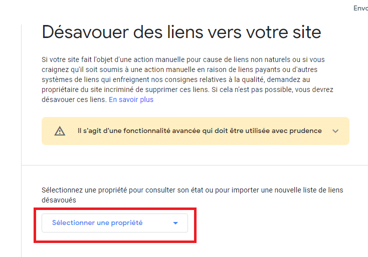 Desavouer des liens vers votre site