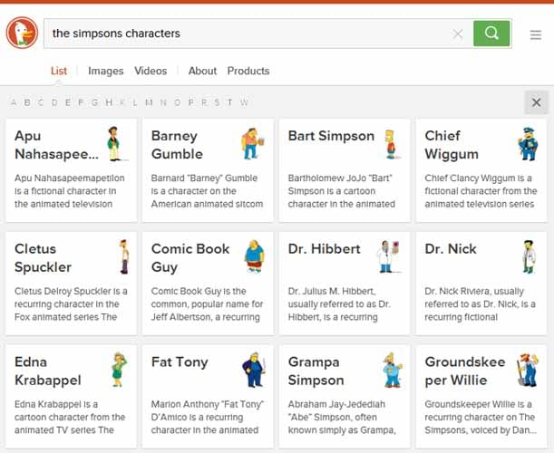 Pages de categories