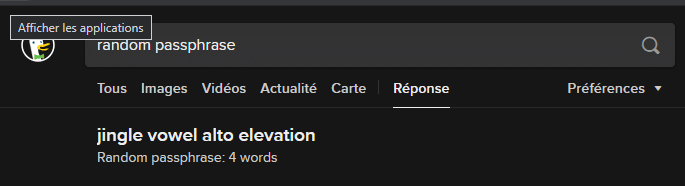 Random passphrase