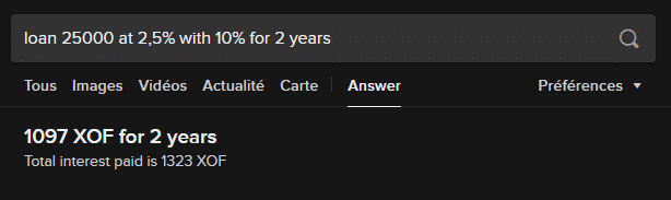 Calculatrice de pret
