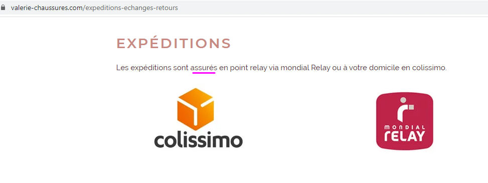 Faute d'orthographe sur un site de e commerce