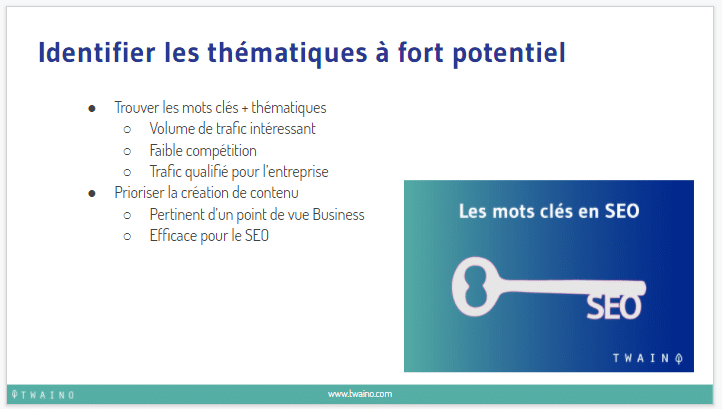  Identifier les thematiques a fort potentiel