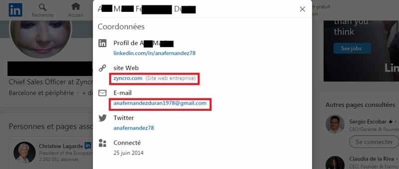 Trouver une adresse email sur LinkedIn