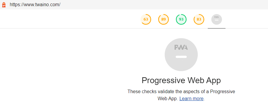 Progressive web app