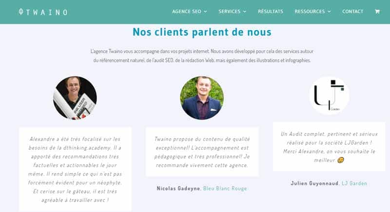 Nos clients parlent de nous