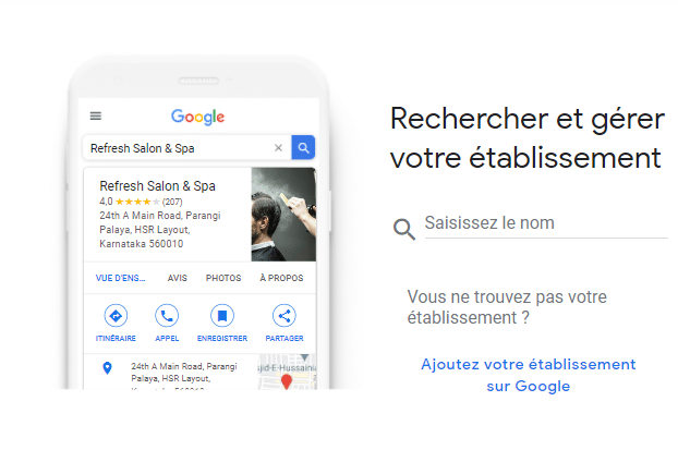 Rechercher et gerer votre etablissement