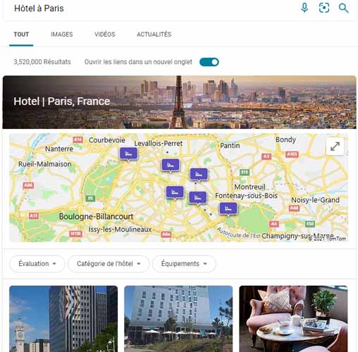 Recherche hotel a paris