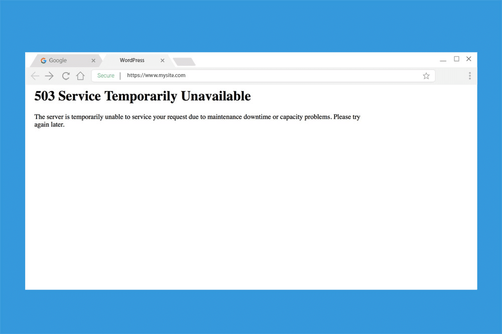 503 Service Temporarily Unavailable