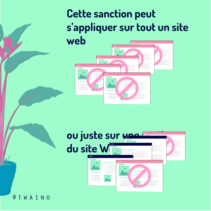 Action manuelle part 1-04 Cette sanction peut s'appliquer sur tout un site web