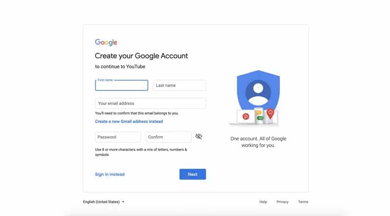 Create your Google Account