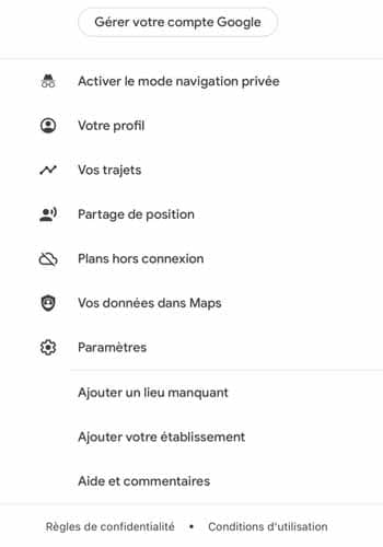 Gerer votre cmpte google