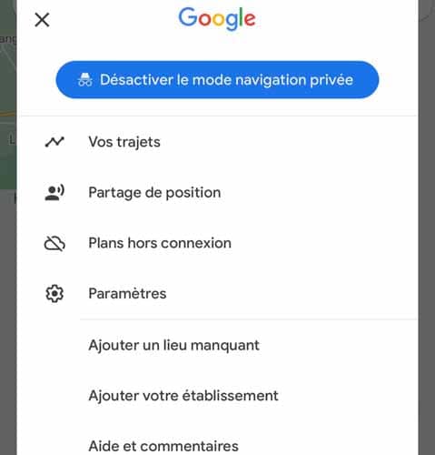 Desactiver le mode navigation privee