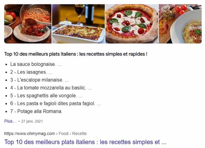 Top 10 des meilleurs plats italiens