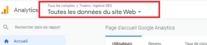 Toutes les donnees du site web