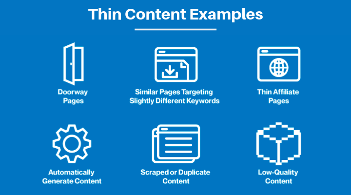 Examples de thin content