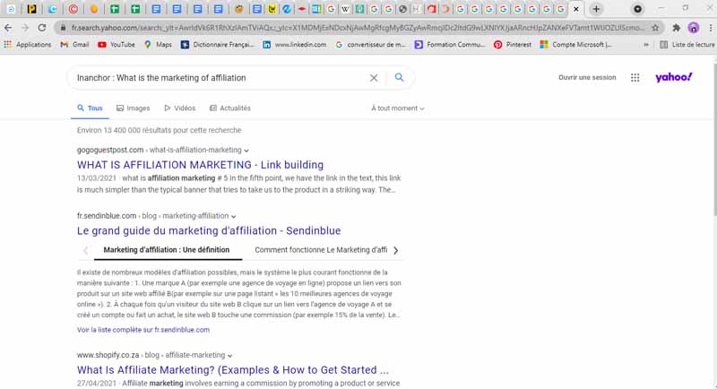 Recherche what is the marketing of affiiliation