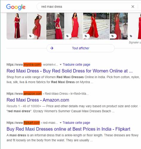 Recherche red maxi dress