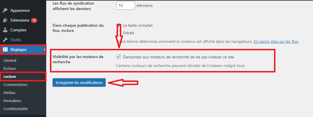 Demander aux moteurs de recherche de ne pas indexer ce site