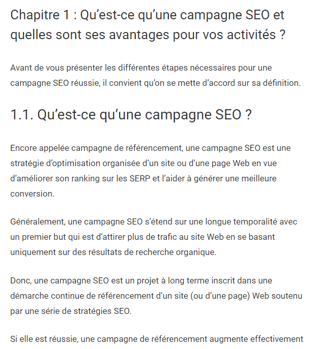 Qu est ce qu une campagne seo