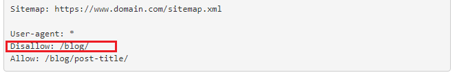 Disallow blog
